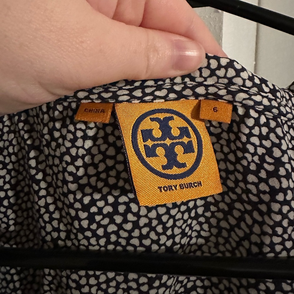 Tory Burch Button Front Ruffle Collar Blouse Size… - image 6